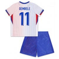 Maglia Calcio Francia Ousmane Dembele #11 Seconda Divisa Bambino Europei 2024 Manica Corta (+ pantaloncini)